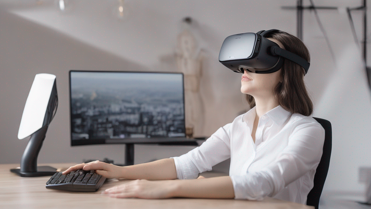 Bezprzewodowy zestaw VR nowej generacji z ergonomicznym designem i wysokiej rozdzielczości wyświetlaczami