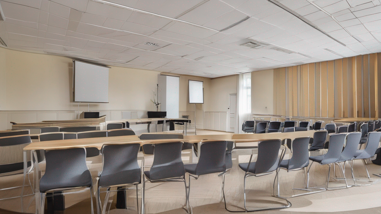 Konferencja prasowa dużego studia deweloperskiego z prezentacją nowej gry na dużym ekranie