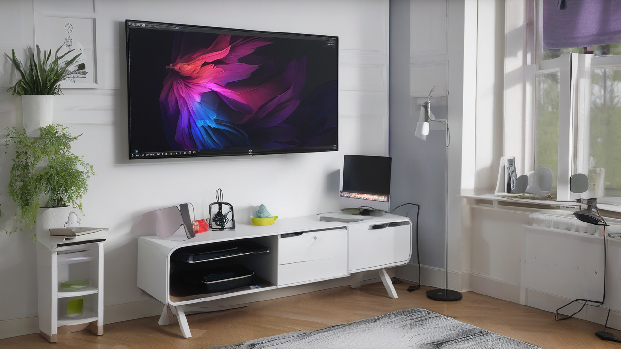Nowoczesny sprzęt gamingowy z podświetleniem RGB na ciemnym biurku